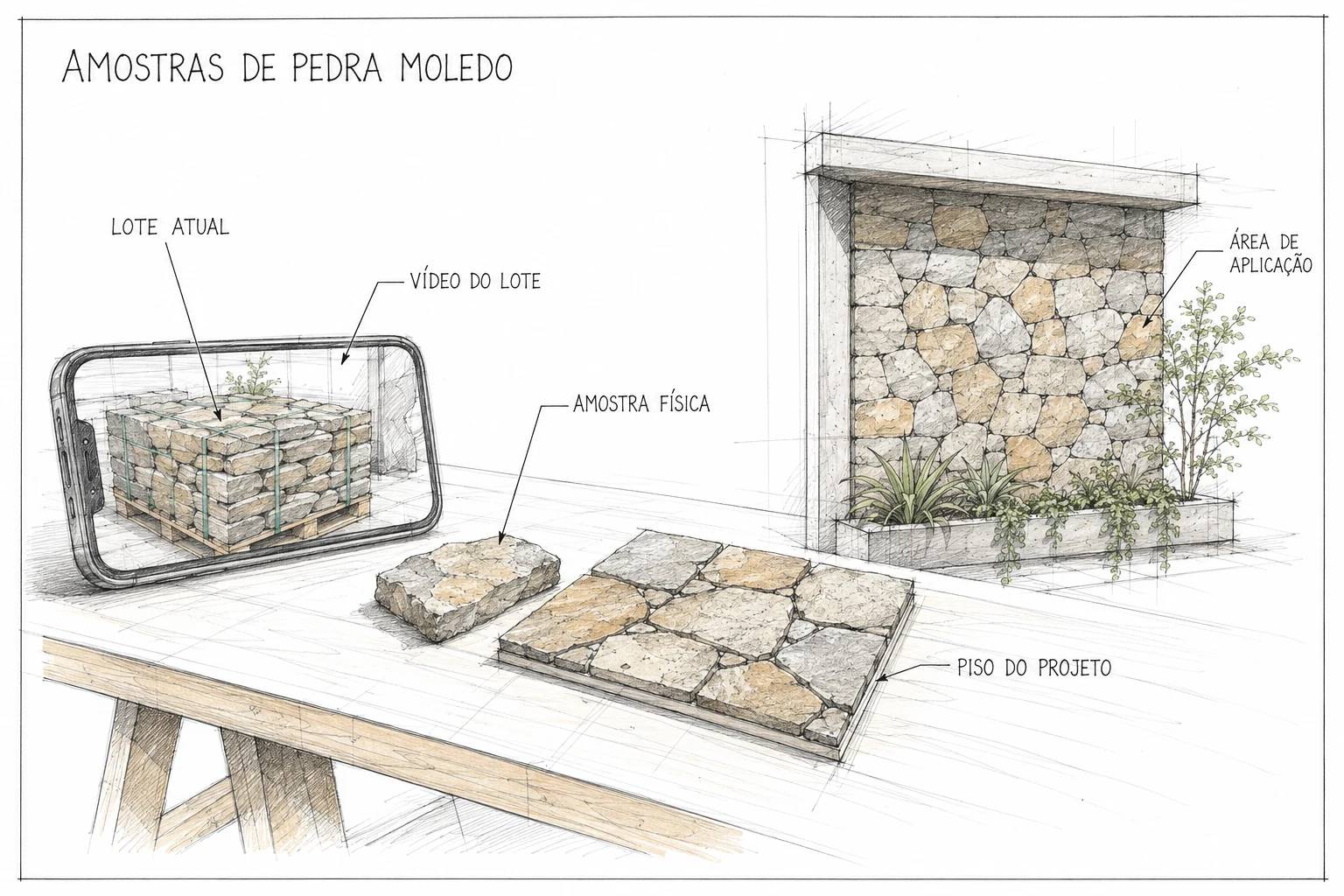 Amostras de Pedra Moledo