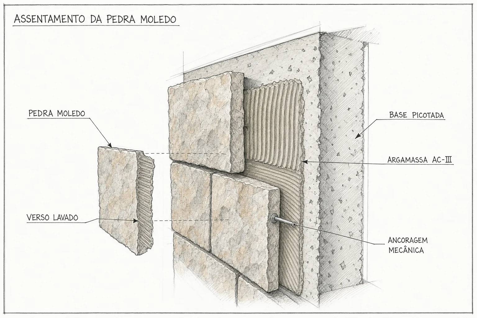 Como Instalar Pedra Moledo: erros, ancoragem e acabamento