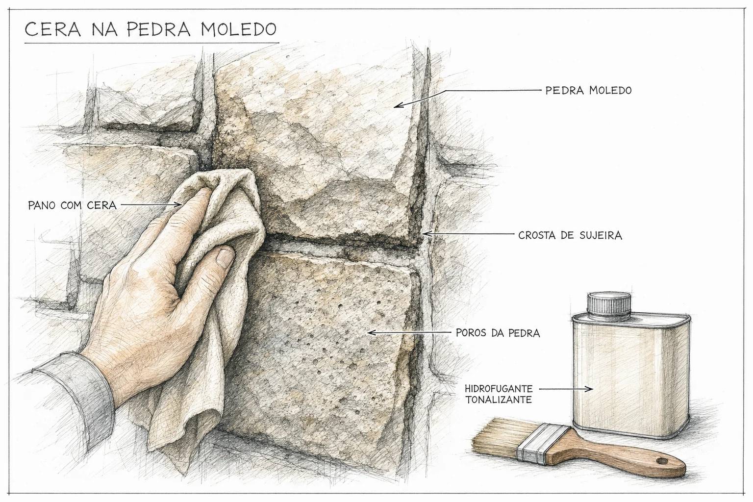 Pode Passar Cera na Pedra Moledo?