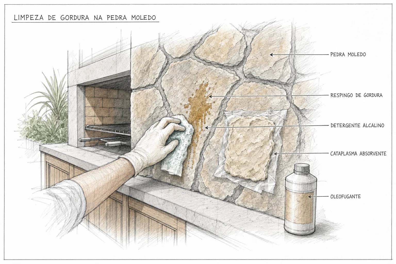 Como Limpar Gordura da Pedra Moledo na Churrasqueira?