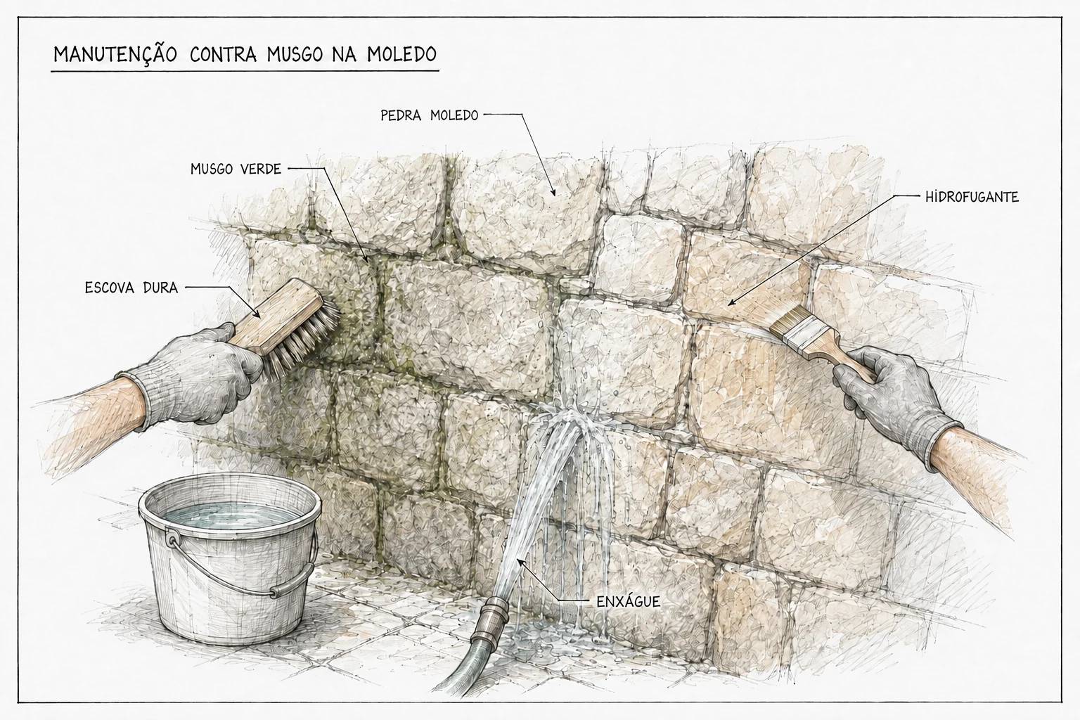 Pedra Moledo com Musgo Verde: O Que Fazer?