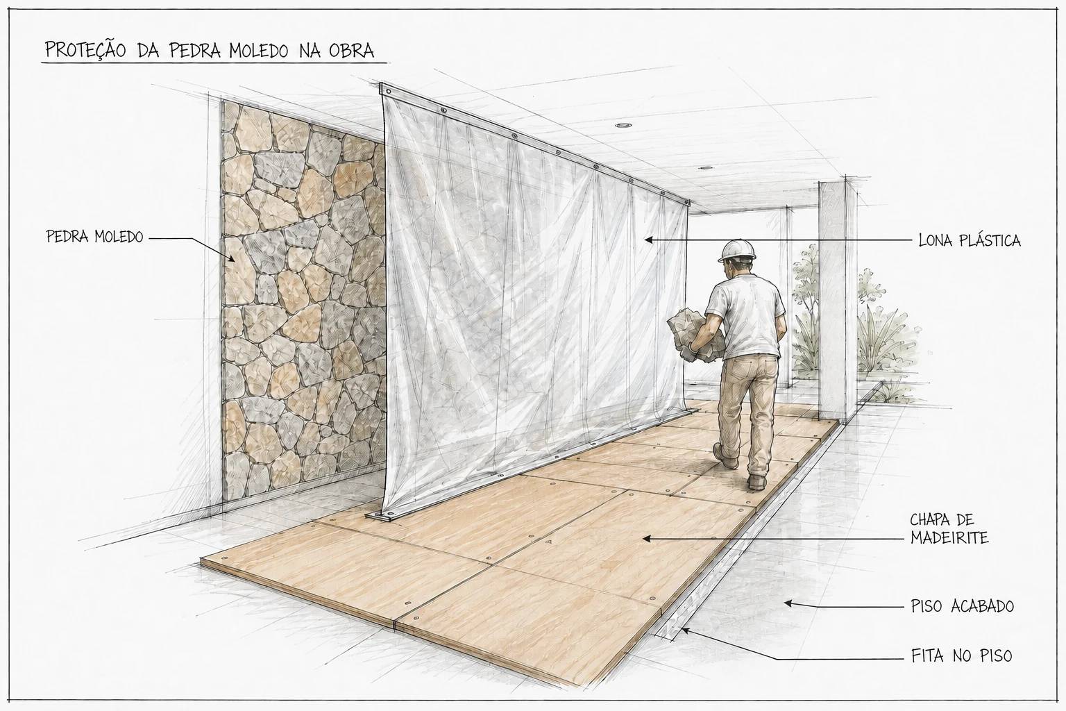 Como Proteger a Pedra Moledo Durante a Obra?