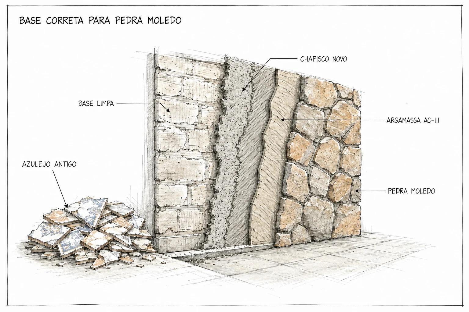 Posso Colar Pedra Moledo sobre Azulejo?