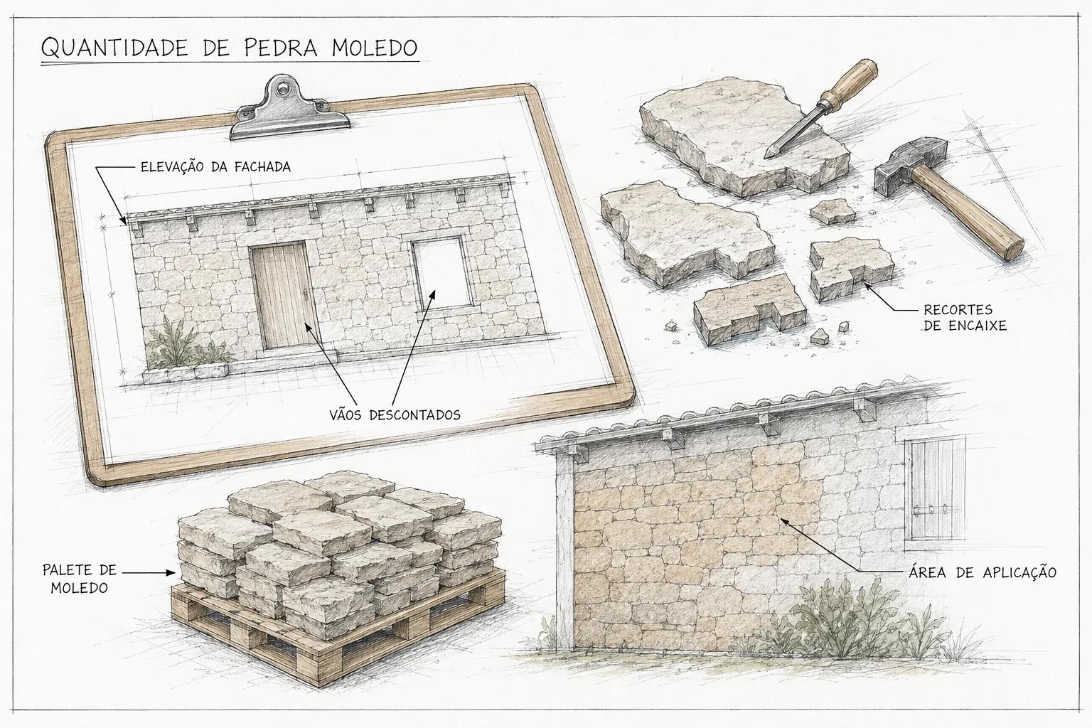 Quantos m² de Pedra Moledo Comprar: Cálculo e Margem de Quebra