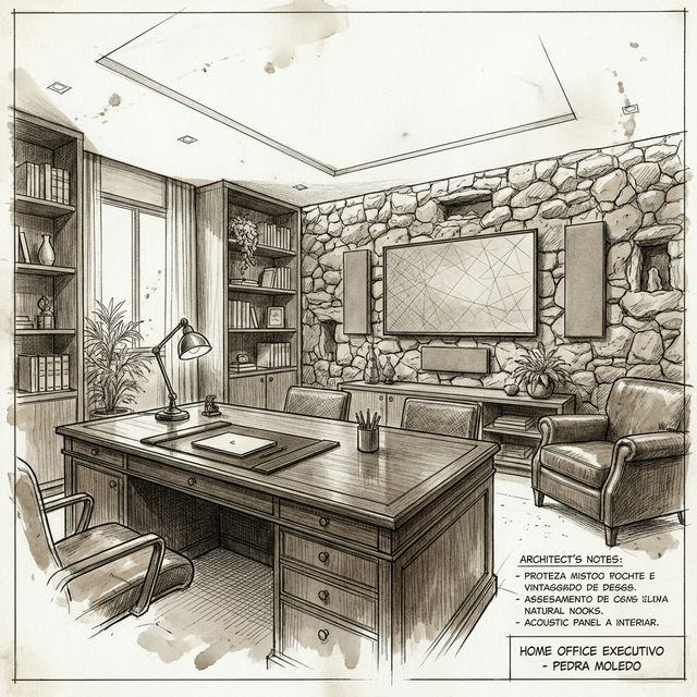 Pedra Moledo no Escritório: Seriedade e Foco