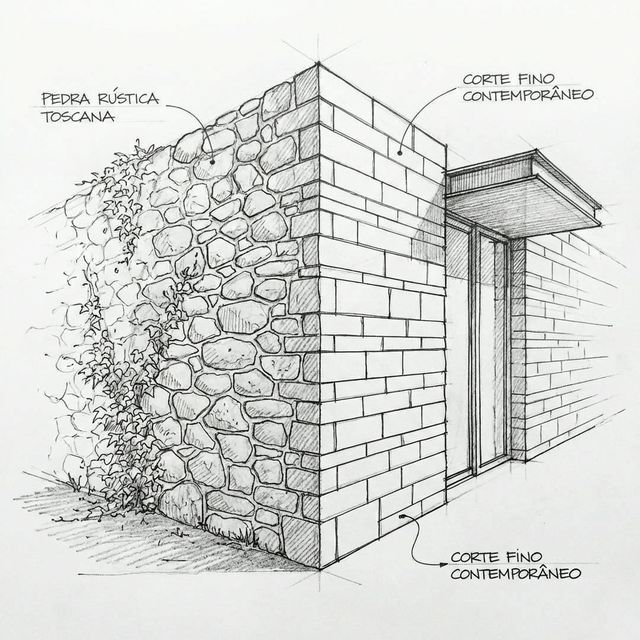 Fachada Moderna ou Rústica: Versatilidade da Pedra Moledo