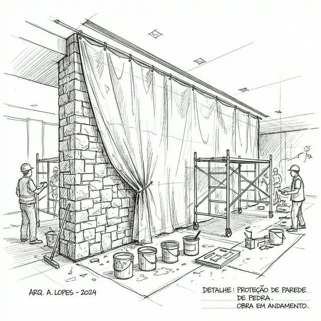Como Proteger a Pedra Moledo Durante o Resto da Obra?