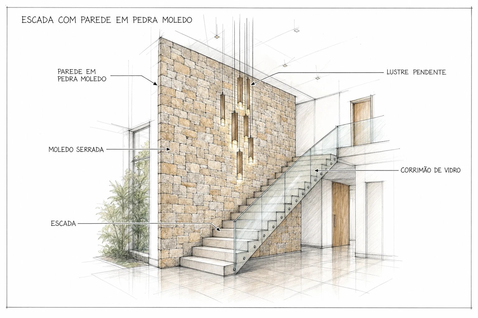Pé Direito da Escada: O Palco da Pedra Moledo