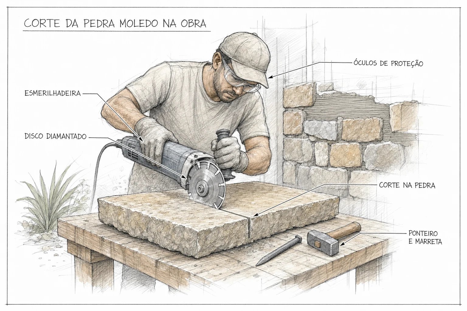 Quais Ferramentas Usar para o Corte da Pedra?