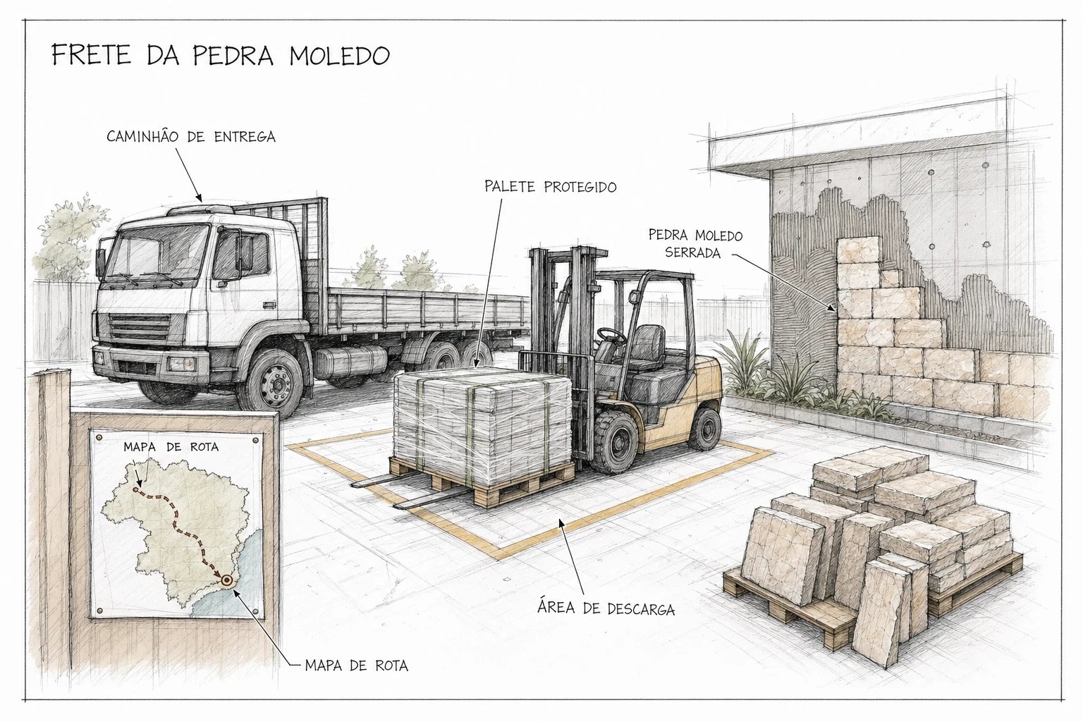Frete de Pedra Moledo: Como Funciona a Logística?