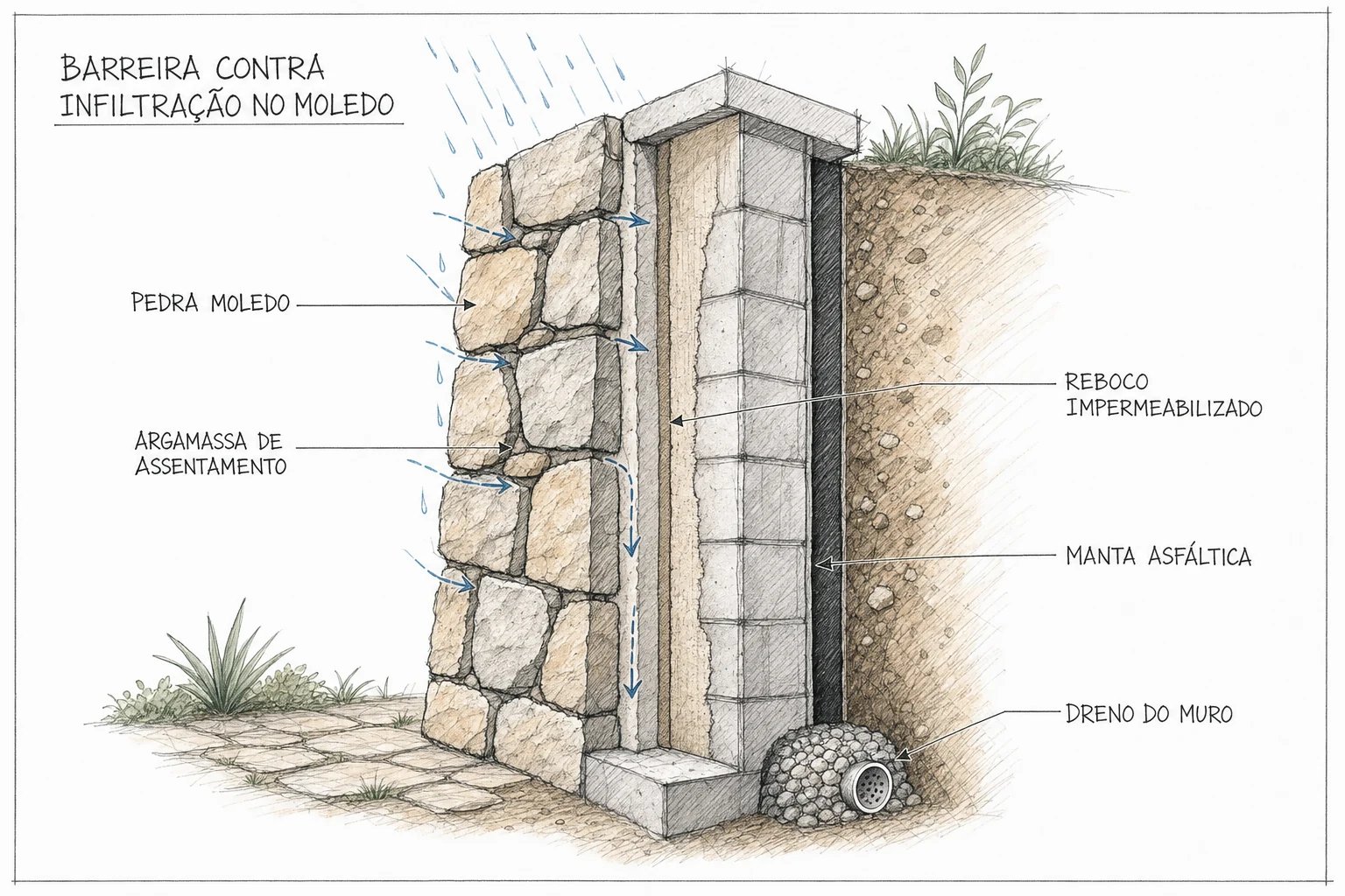 Como Evitar Infiltração na Parede de Pedra Moledo?