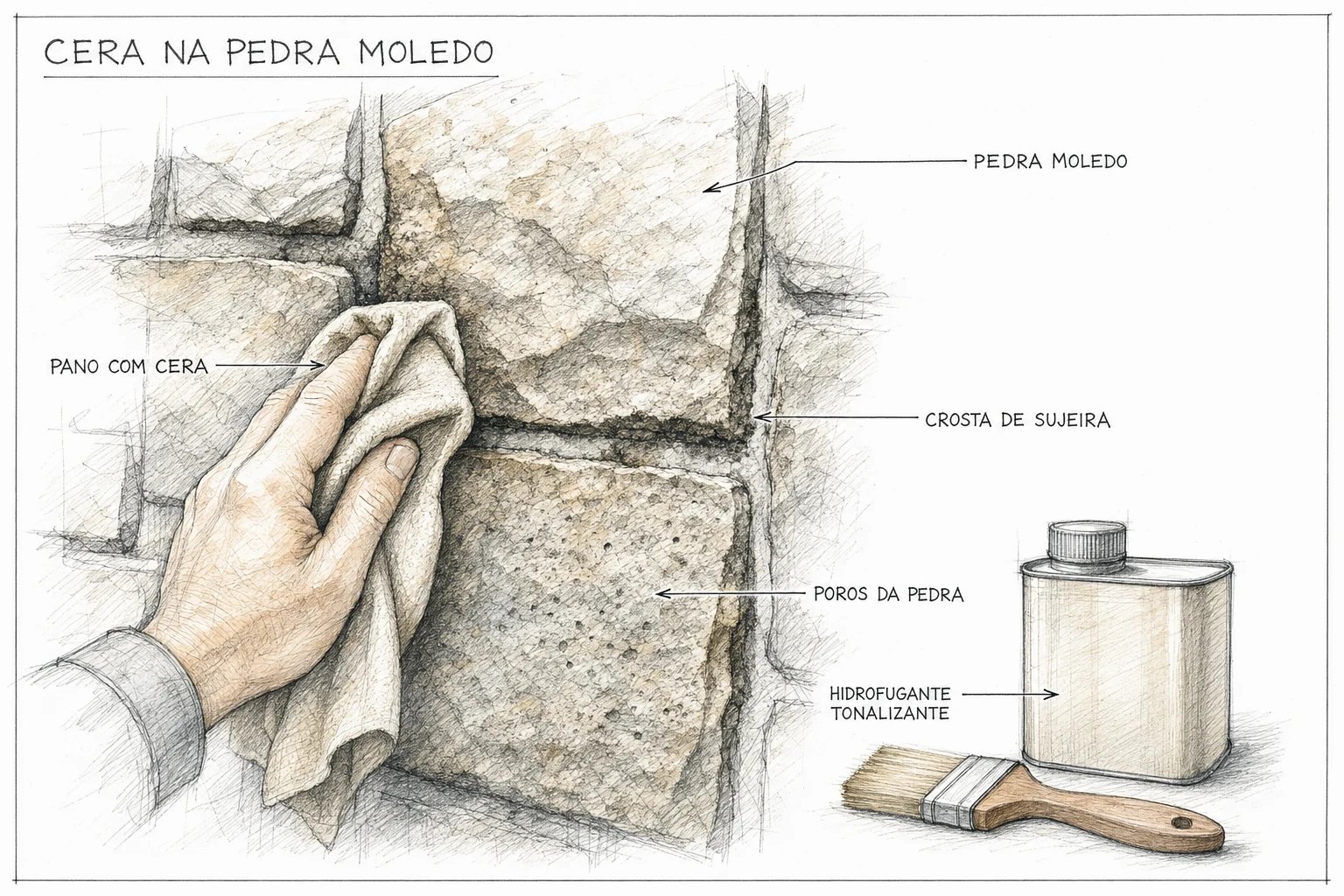 Pode Passar Cera na Pedra Moledo?