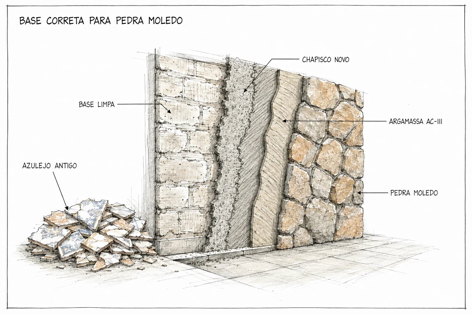 Posso Colar Pedra Moledo sobre Azulejo?