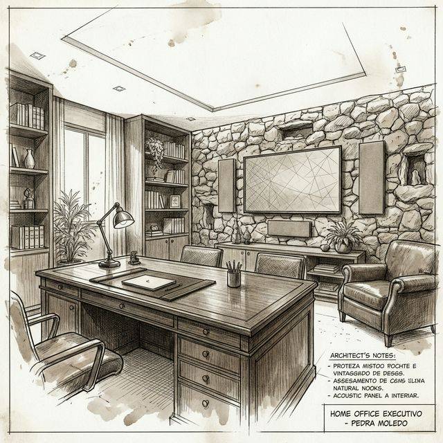 Pedra Moledo no Escritório e Home Office