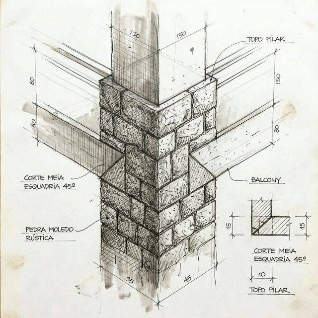 Revestindo Pilares e Colunas com Pedra Moledo