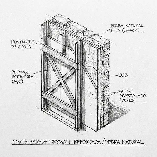 Drywall Aguenta Pedra Moledo? Riscos e Reforços