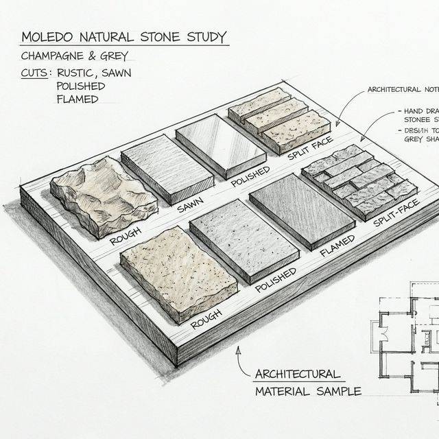 Cores da Pedra Moledo: Champanhe, Cinza e Mais